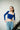 Royal Blue Ribbed Square Neck Top - BonkersCorner