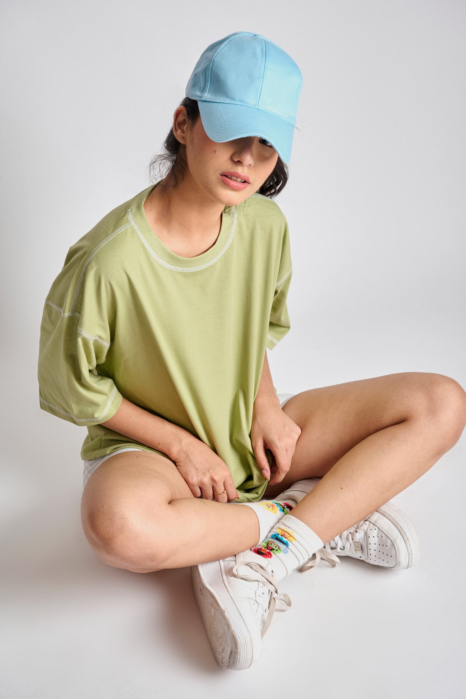 Sage Inside-Out Oversized T-shirt - BonkersCorner