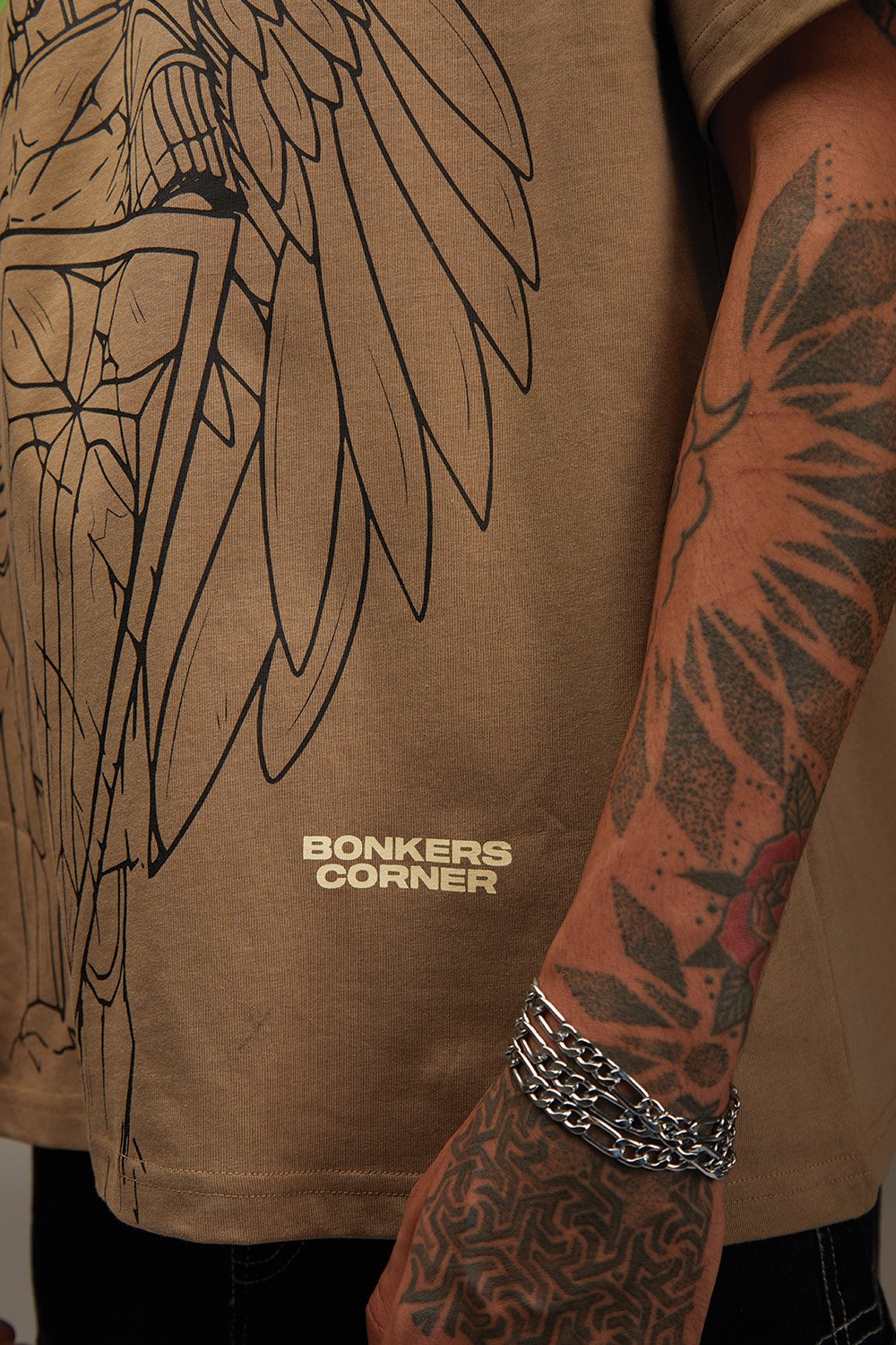 Saint Luci Beige Oversized T-shirt - BonkersCorner