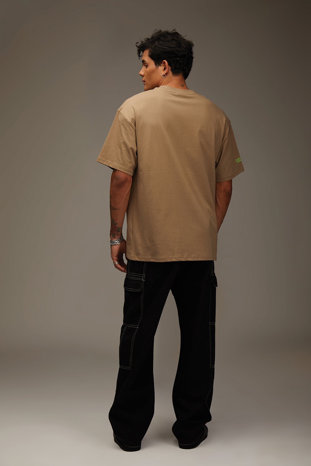 Saint Luci Beige Oversized T-shirt - BonkersCorner