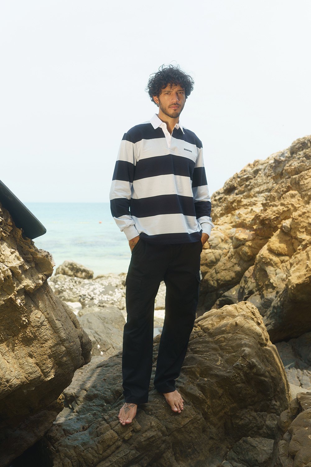 Shades Of Blue Stripe Heavyweight Polo - BonkersCorner