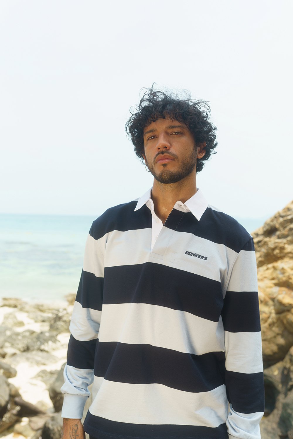 Shades Of Blue Stripe Heavyweight Polo - BonkersCorner