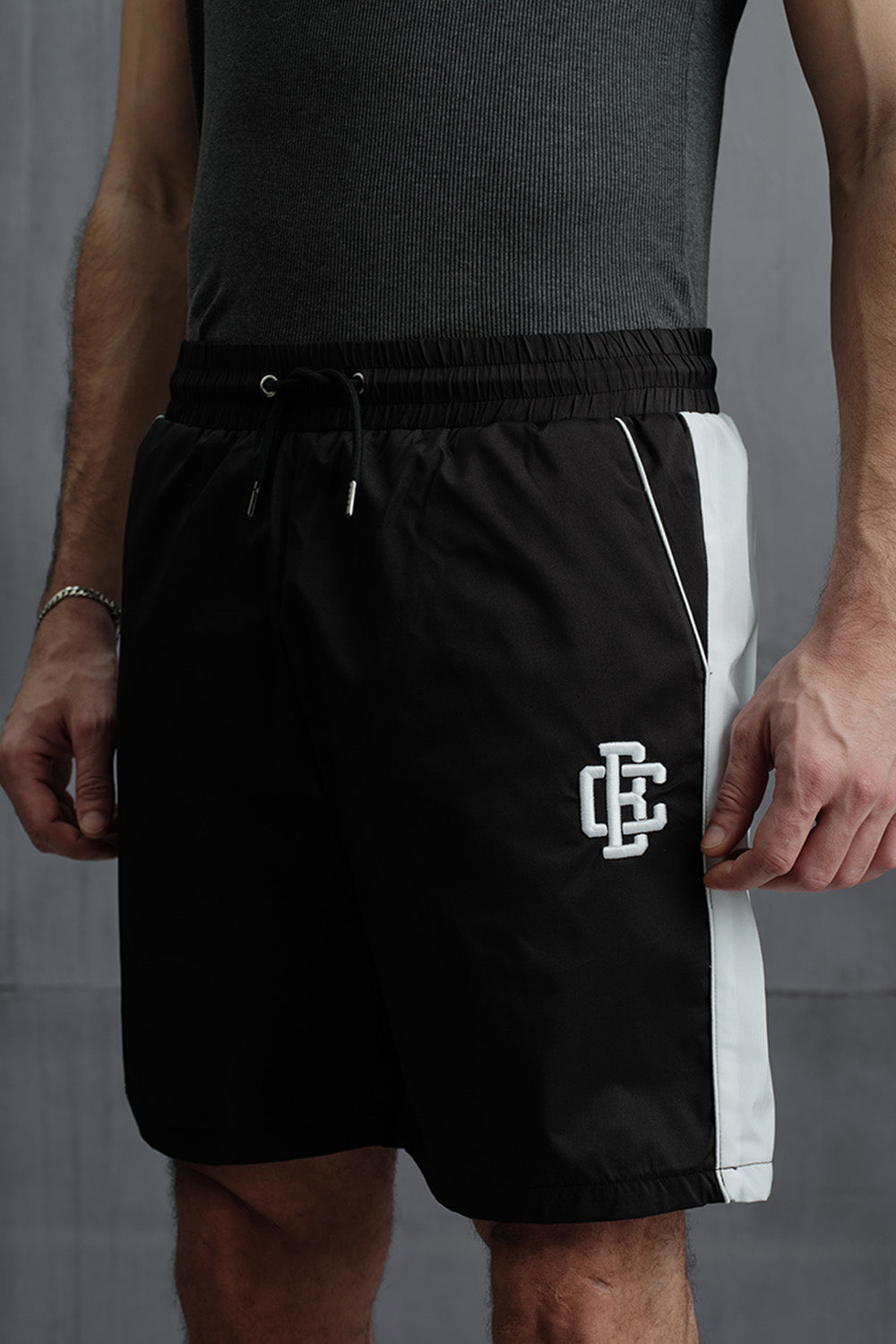 Signature Black Trackline Shorts
