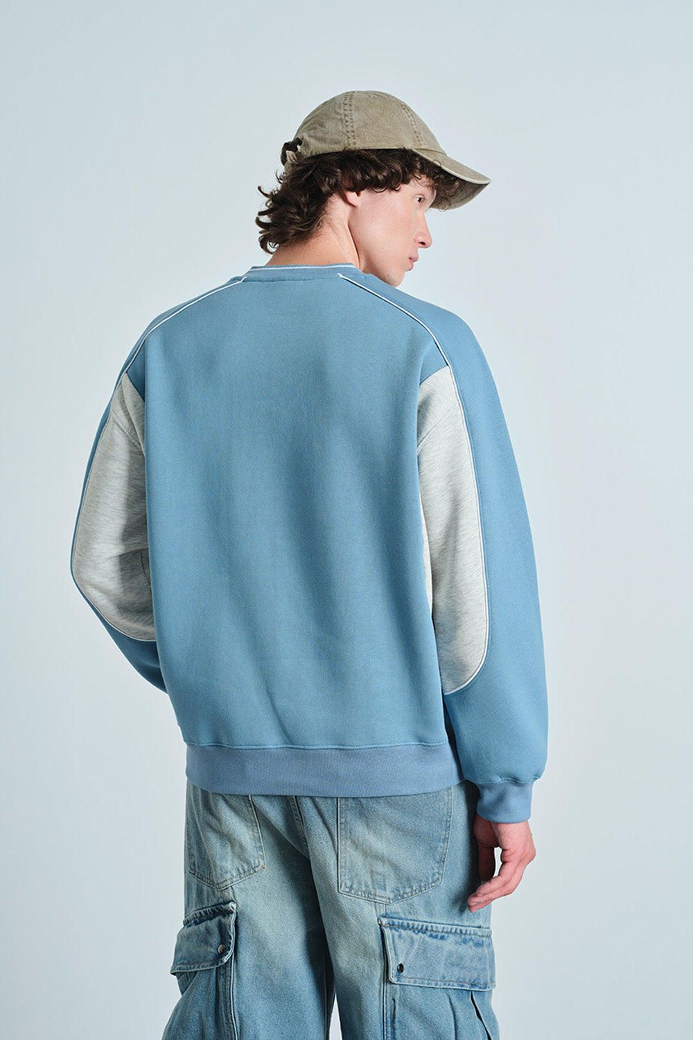 Silver Blue 07 Varsity V-Neck Sweatshirt - BonkersCorner