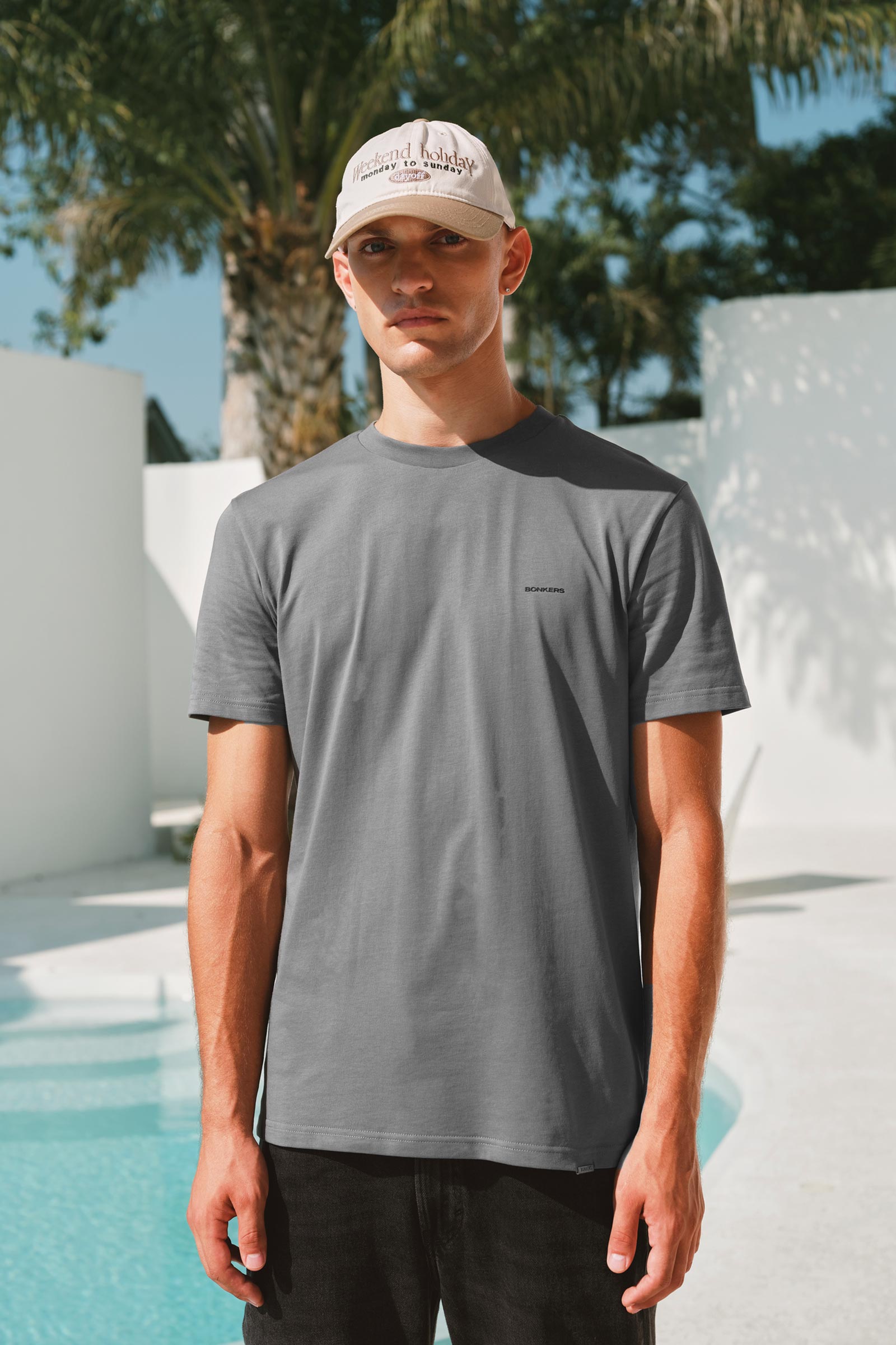 Slate Grey 100% Supima Cotton Relaxed Fit T-shirt