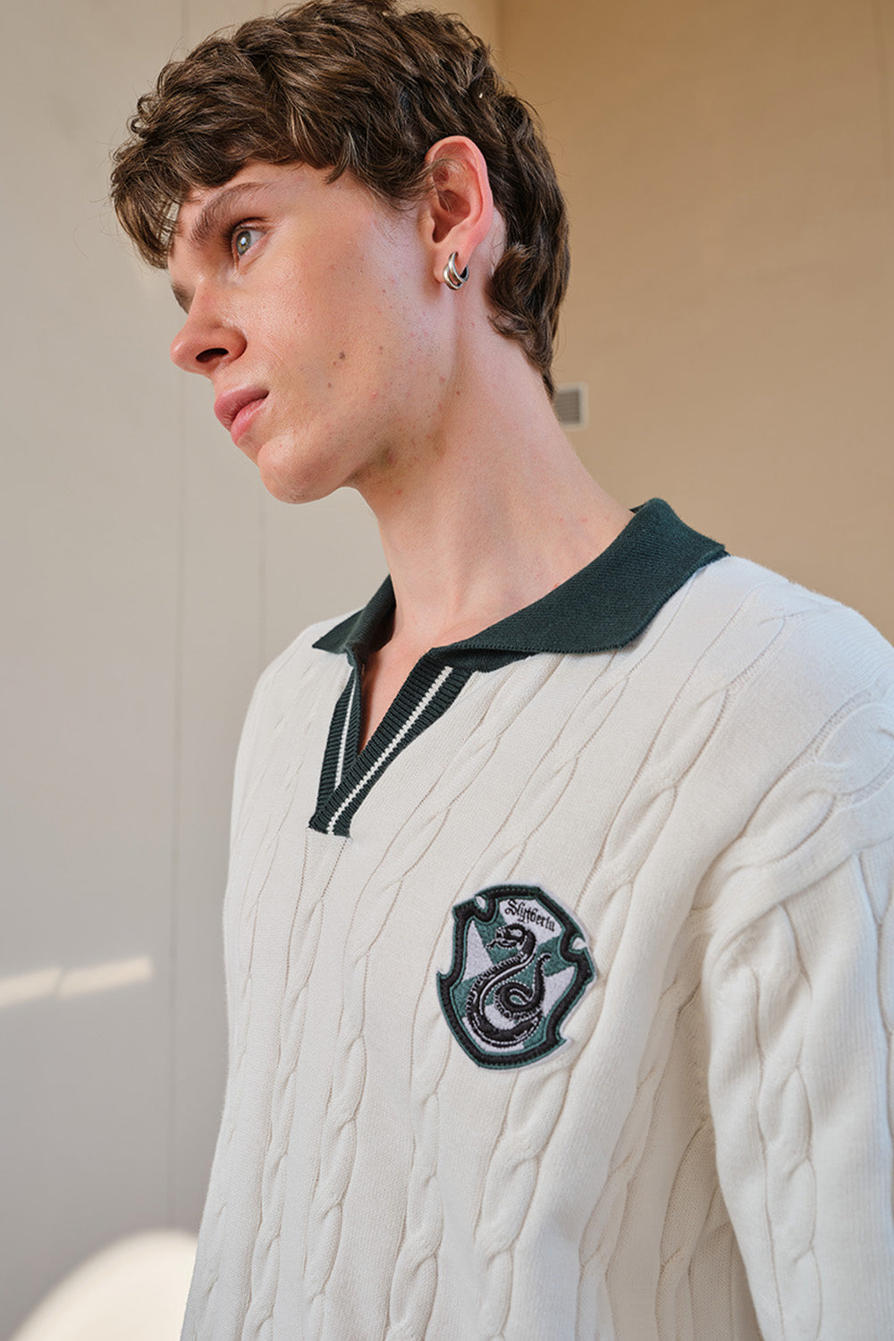 Slytherin Legacy Cable Knit Polo