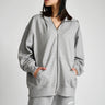 Smokey Grey Melange Zipper - BonkersCorner