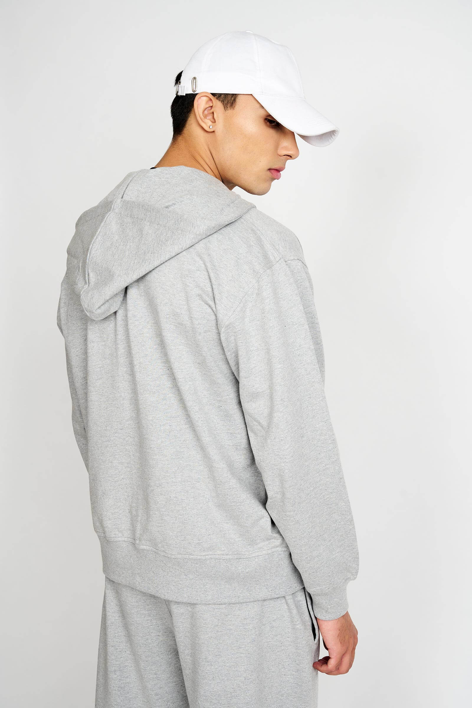 Smokey Grey Melange Zipper - BonkersCorner