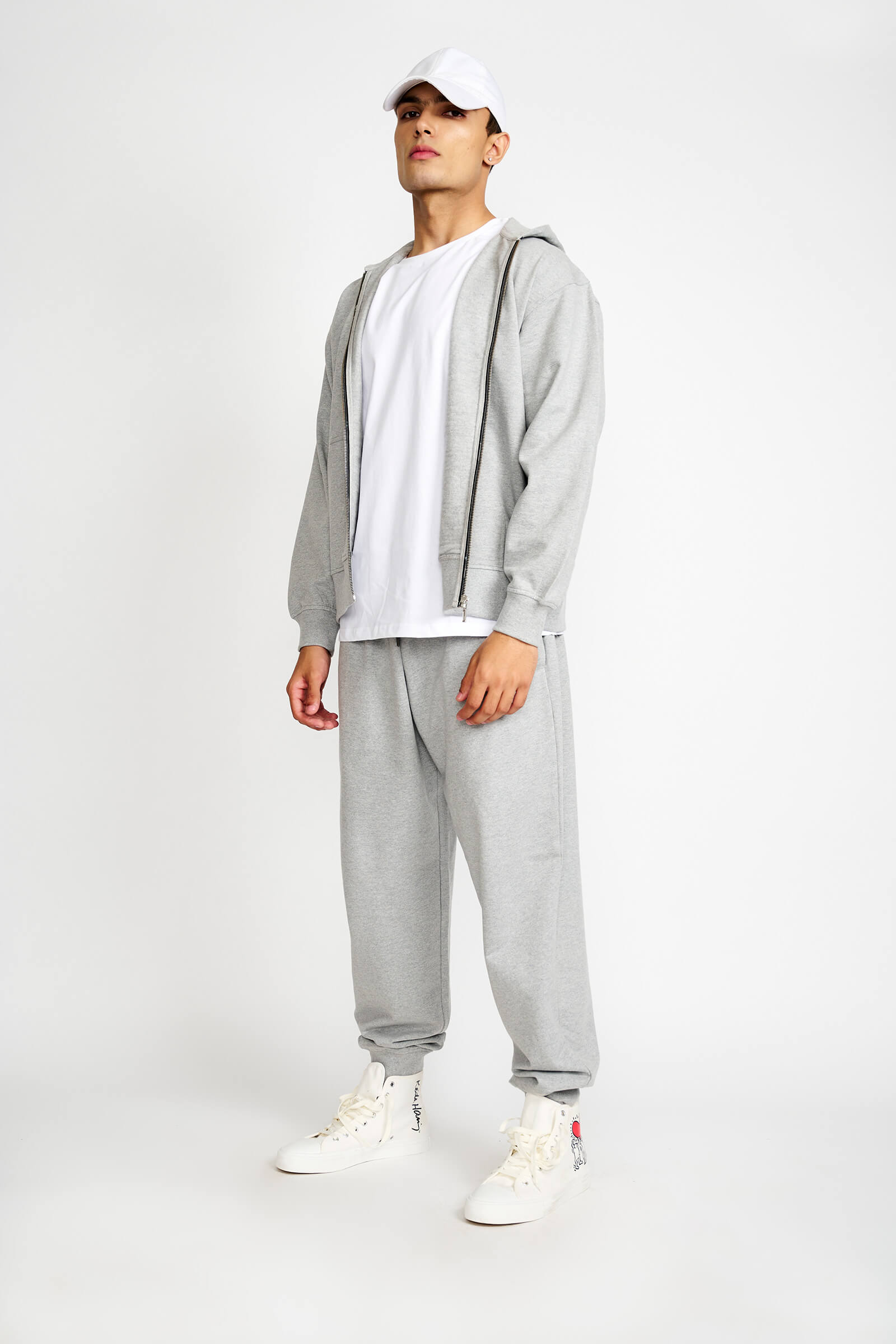 Smokey Grey Melange Zipper - BonkersCorner