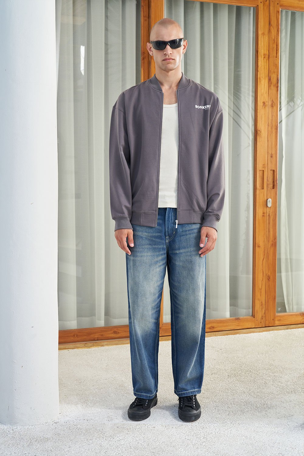 Smokey Grey Zipper Jacket - BonkersCorner