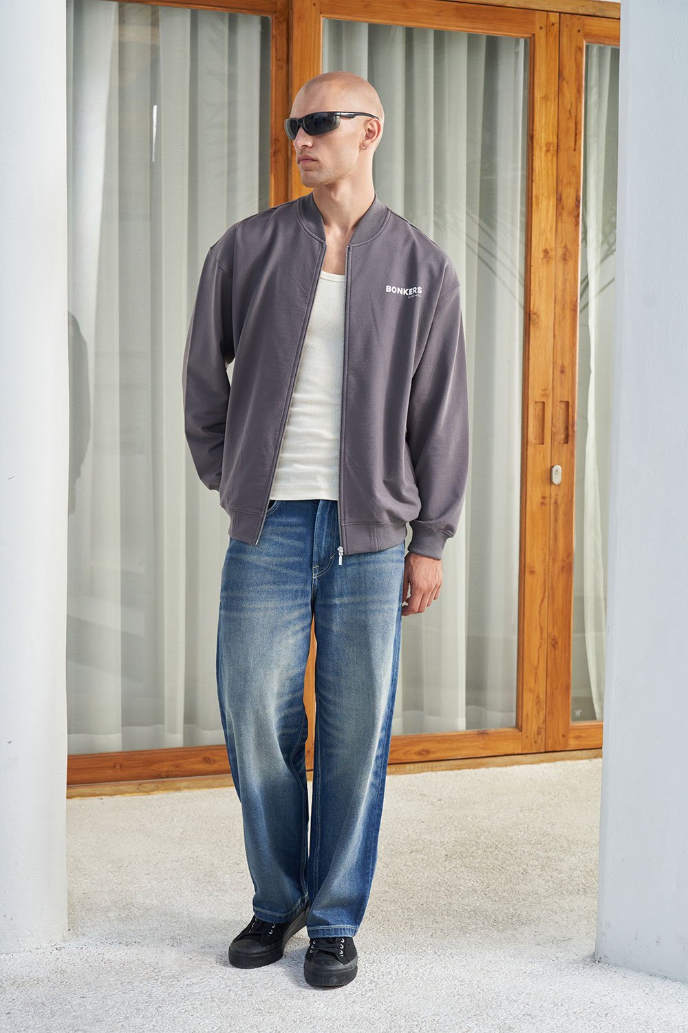 Smokey Grey Zipper Jacket - BonkersCorner