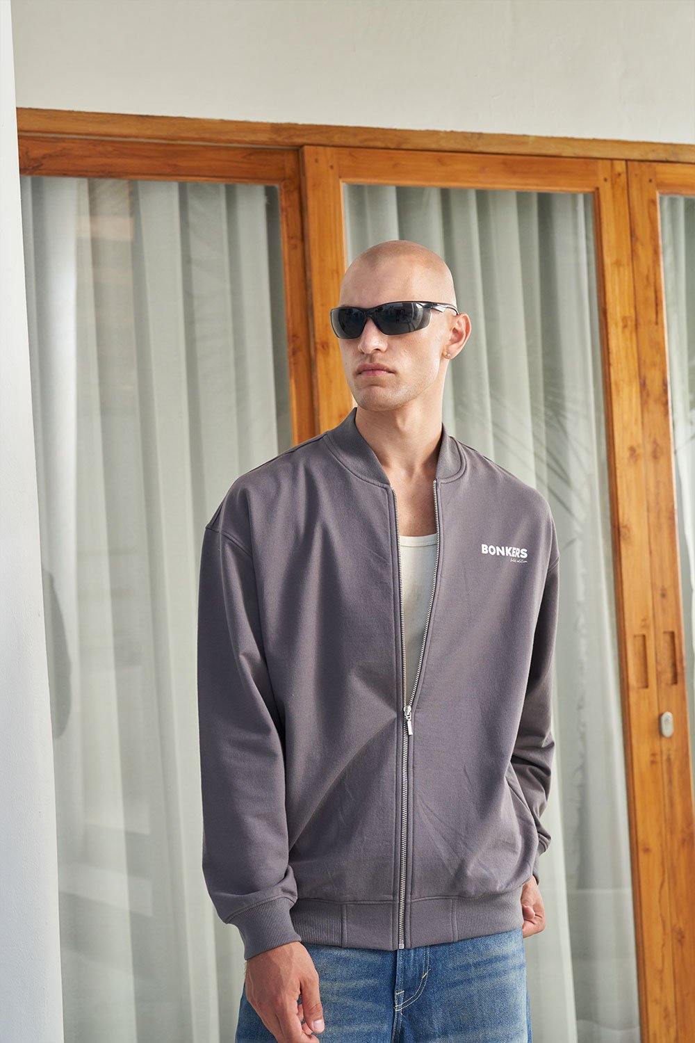 Smokey Grey Zipper Jacket - BonkersCorner