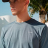 Smoky Blue 100% Supima Cotton Relaxed Fit T-shirt - BonkersCorner