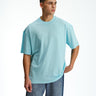Solid Aqua Soft Jersey Oversized T-shirt - BonkersCorner
