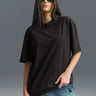 Solid Black Soft Jersey Oversized T-shirt - BonkersCorner