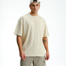 Solid Off White Soft Jersey Oversized T-shirt - BonkersCorner