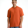 Solid Rusty Orange Soft Jersey Oversized T-shirt - BonkersCorner
