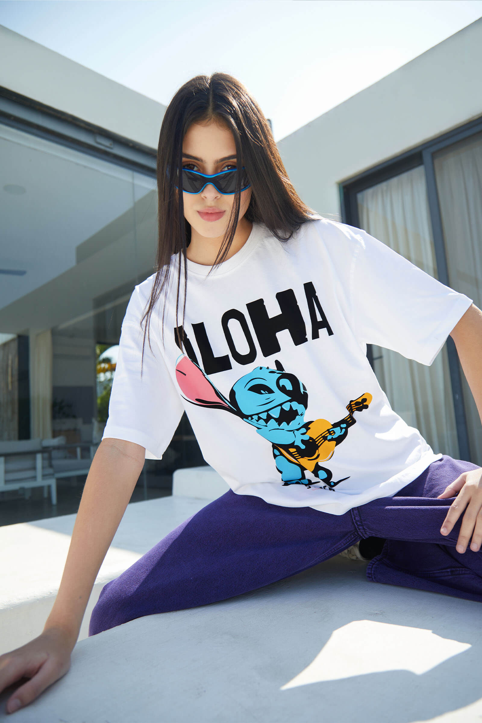 Stitch Oversized T-shirt - BonkersCorner