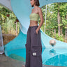Stone Grey Heavyweight Cargo Pants With Pockets - BonkersCorner