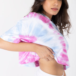 Strawberry Skies Cropped Oversized T-shirt - BonkersCorner