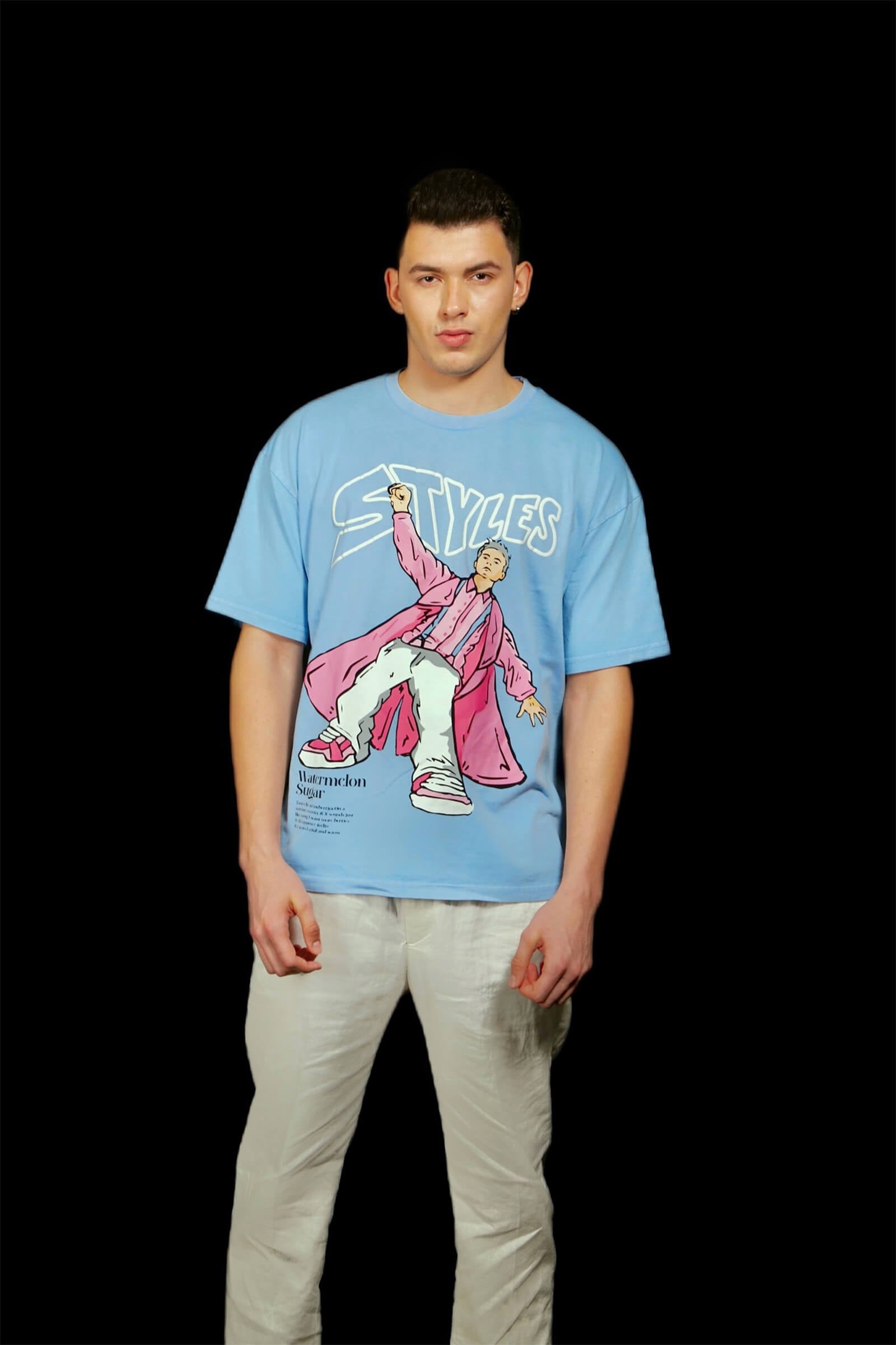 Styles Faded Effect Oversized T-Shirt - BonkersCorner