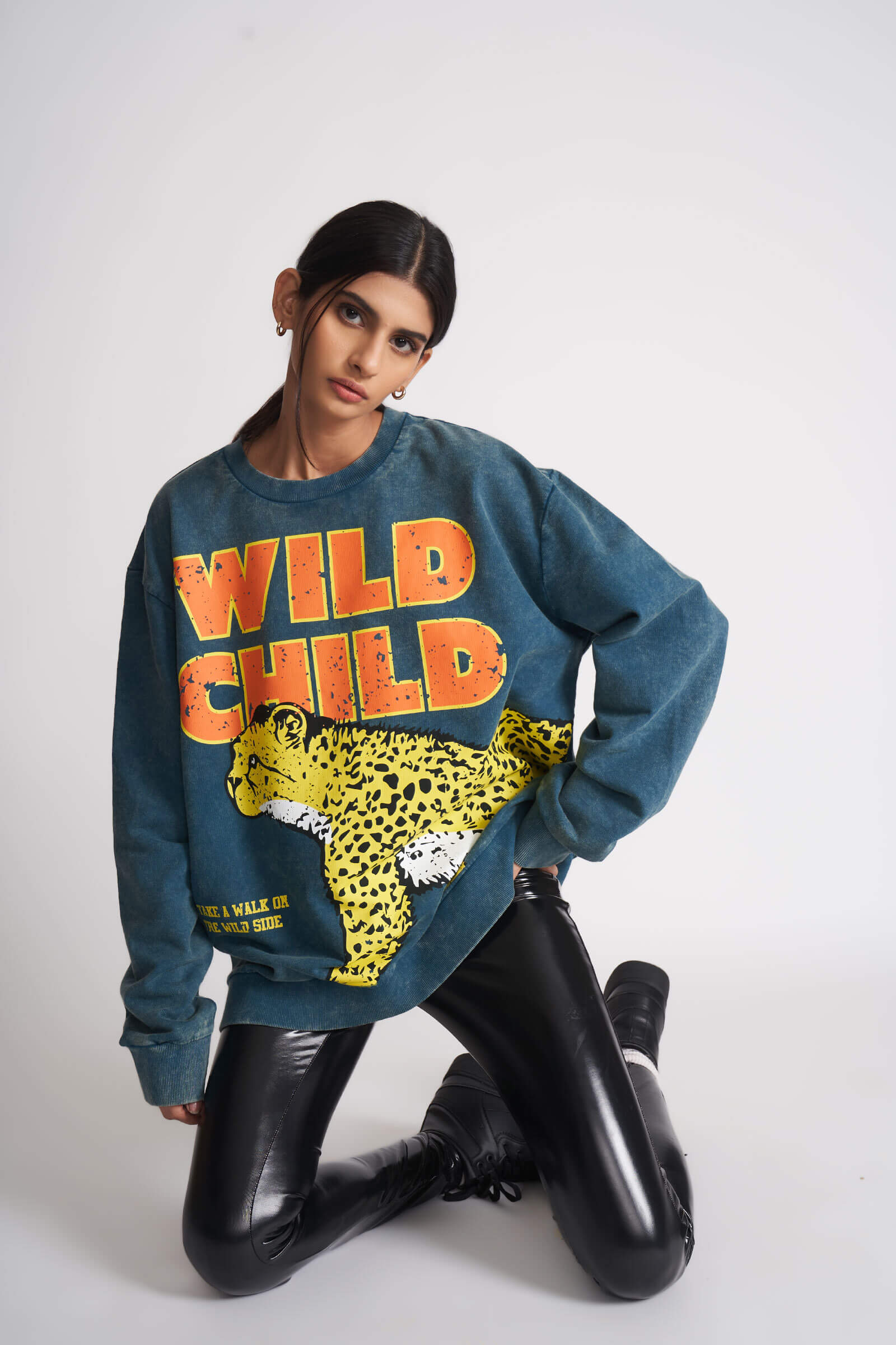 Untamed Faded Effect Heavyweight Sweatshirt - BonkersCorner