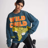 Untamed Faded Effect Heavyweight Sweatshirt - BonkersCorner