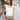 White Polyamide Square Neck Top - BonkersCorner
