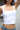 White Polyamide Square Neck Top - BonkersCorner