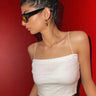 White Ribbed Camisole - BonkersCorner