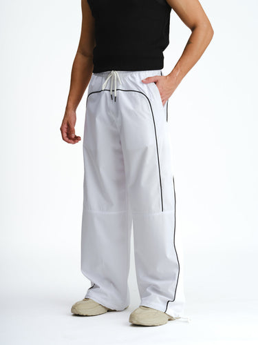 loose straight folded pants