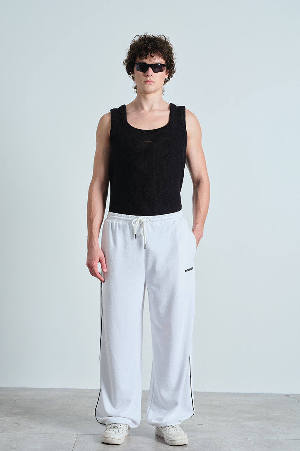 White Crisp Track Pants - BonkersCorner