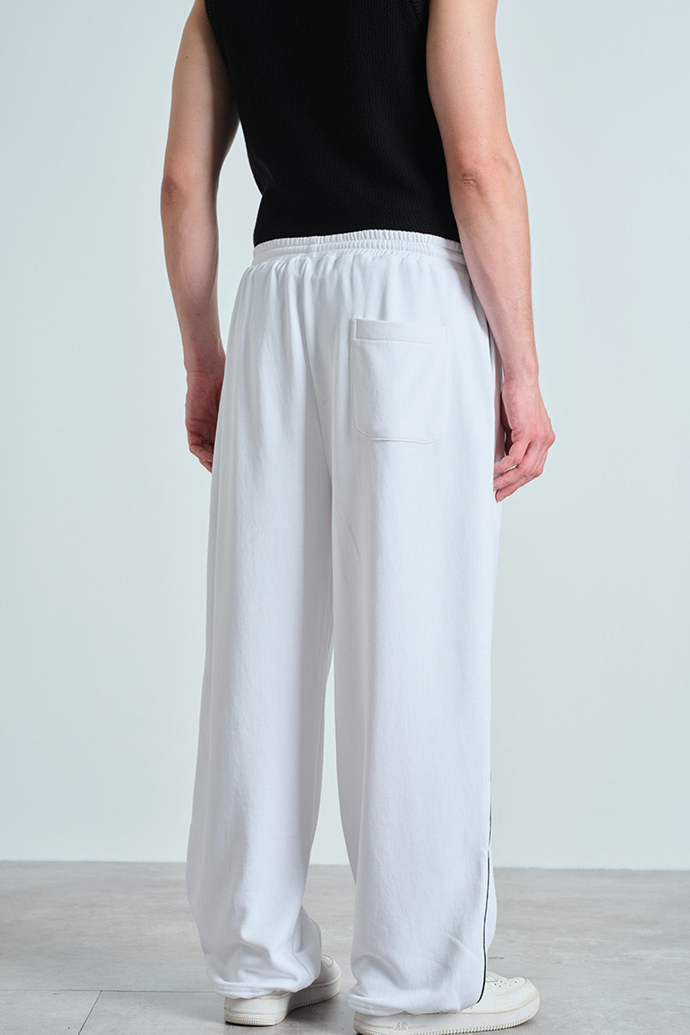 White Crisp Track Pants - BonkersCorner