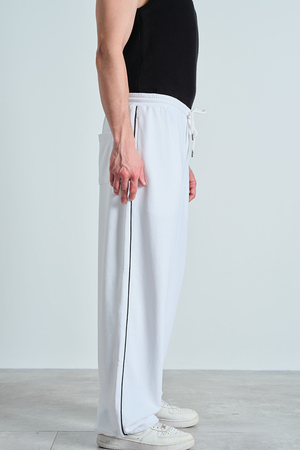White Crisp Track Pants - BonkersCorner