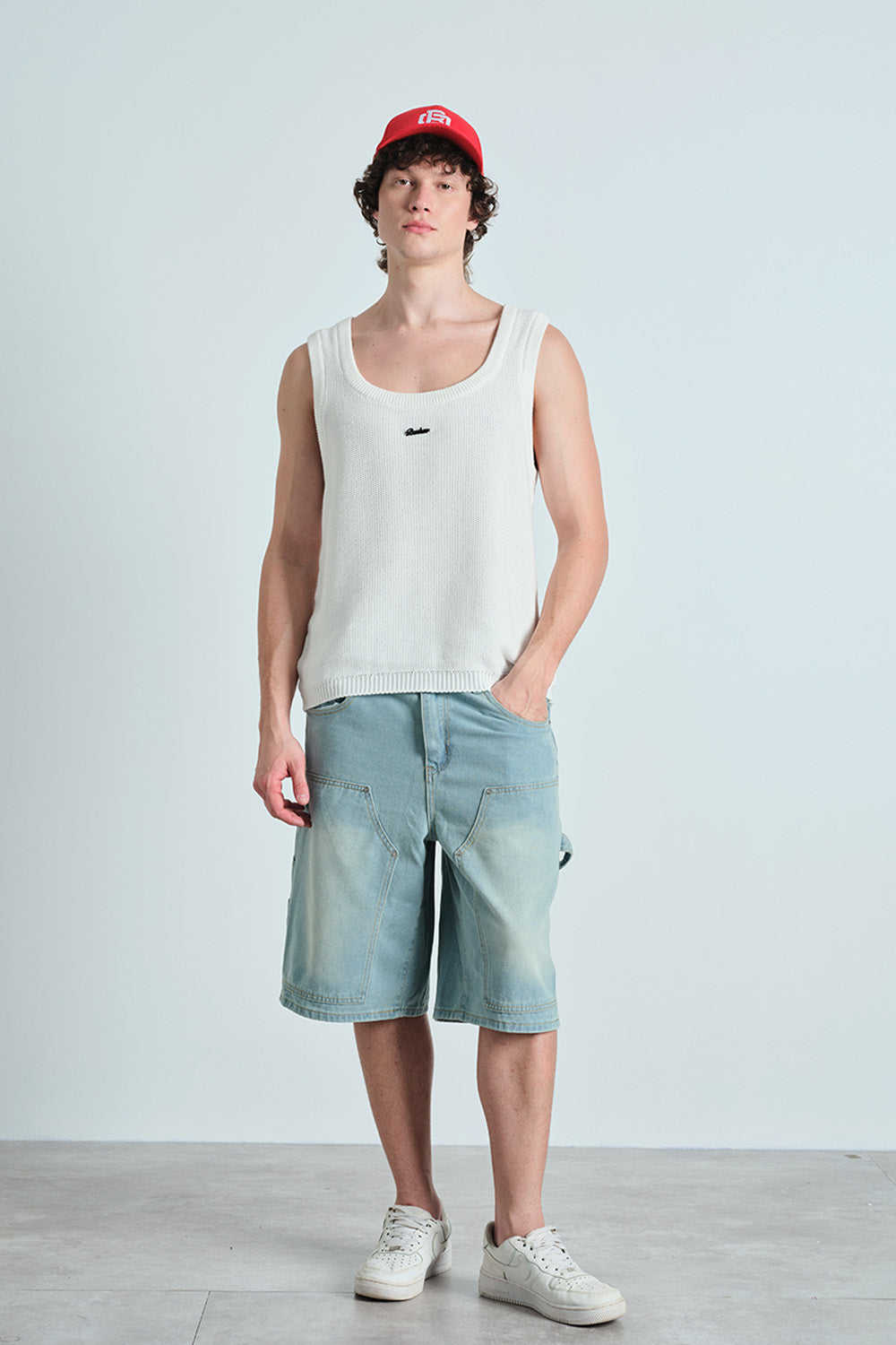 White Knit Tank - BonkersCorner