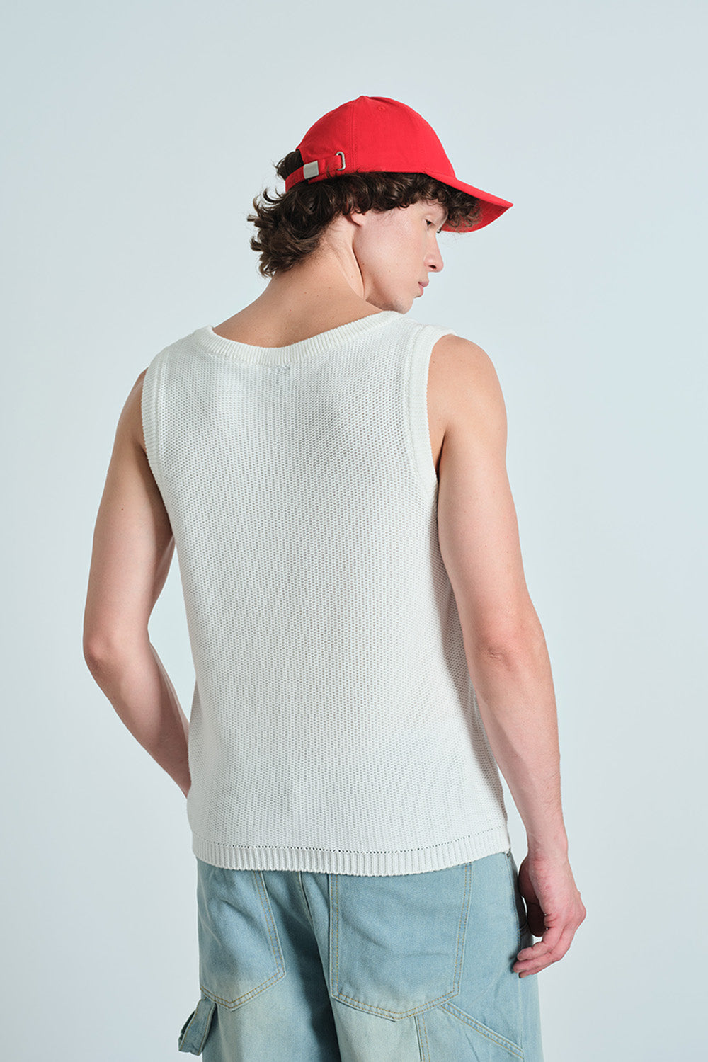 White Knit Tank - BonkersCorner
