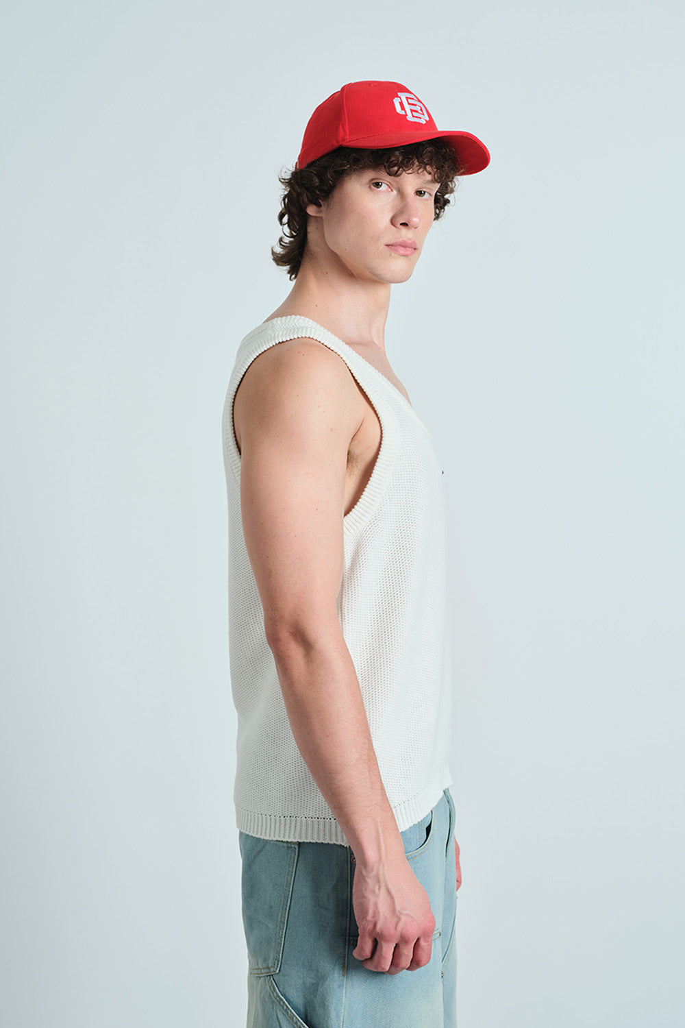 White Knit Tank - BonkersCorner