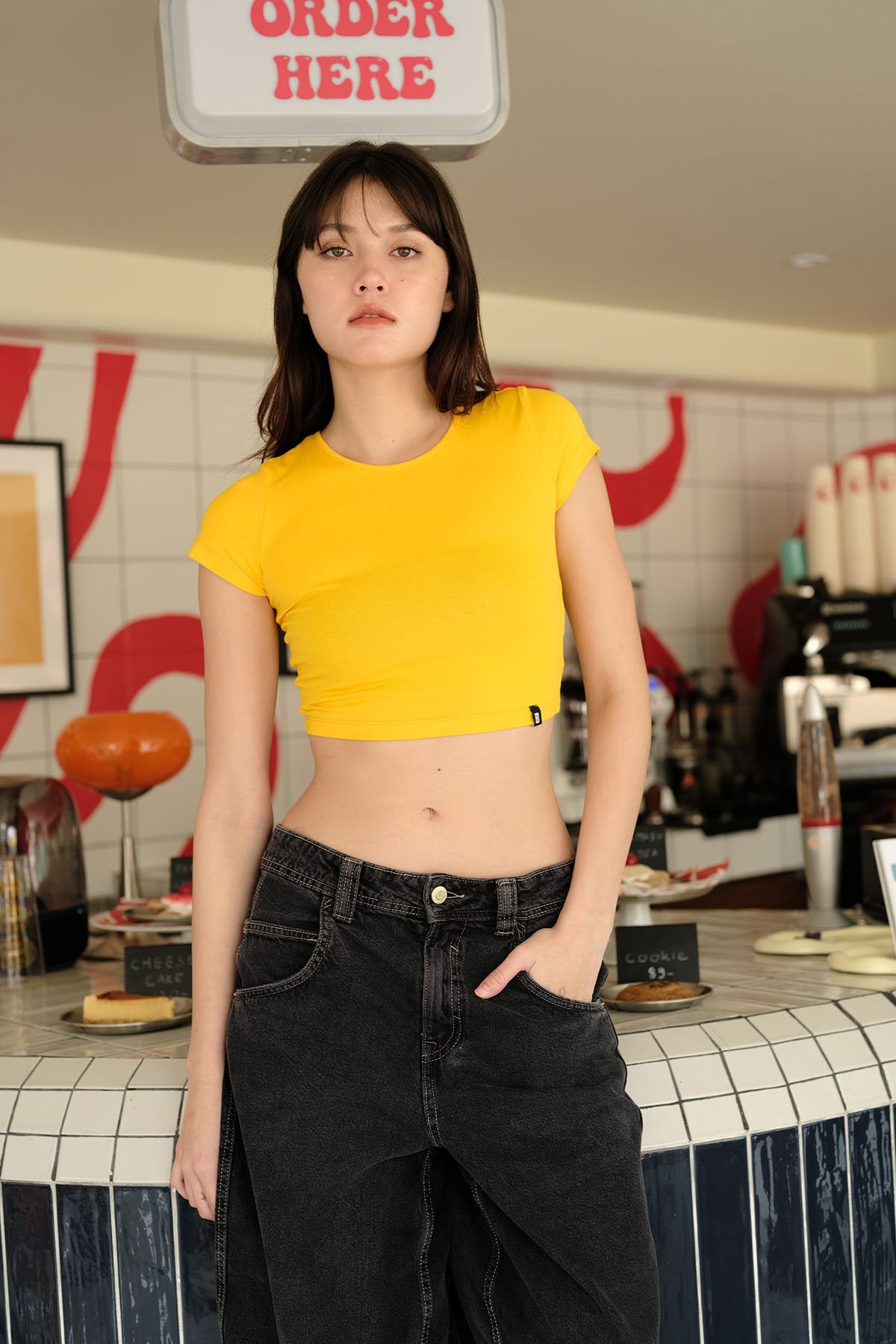 Yellow Jersey Crop Top - BonkersCorner