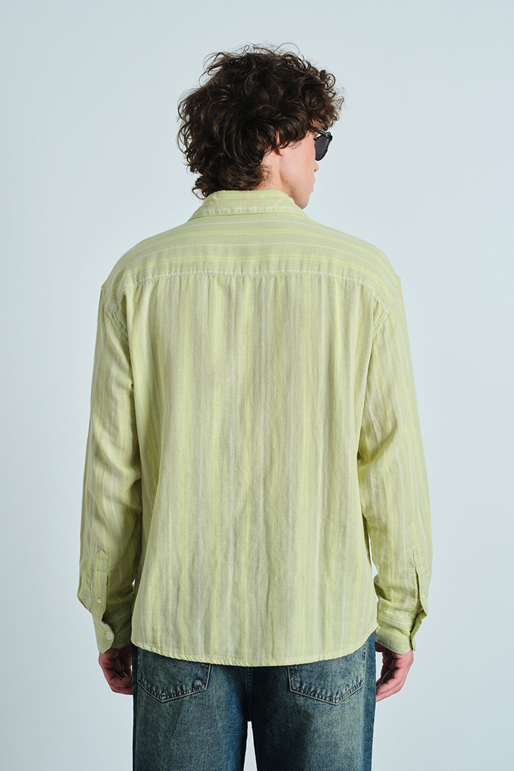 Yellow Tropic Stripe Shirt - BonkersCorner